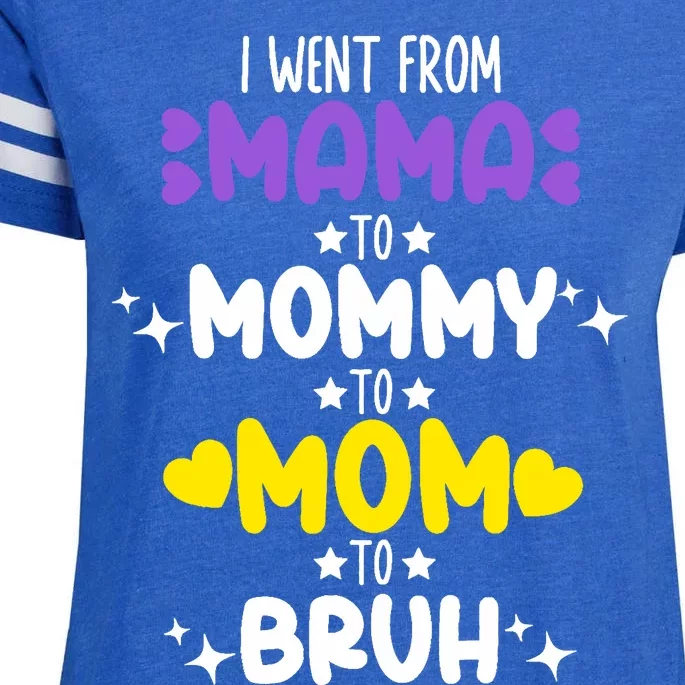 Mama Mommy Mom Bruh Funny Boy Girl Mom Life Mother's Day Enza Ladies Jersey Football T-Shirt