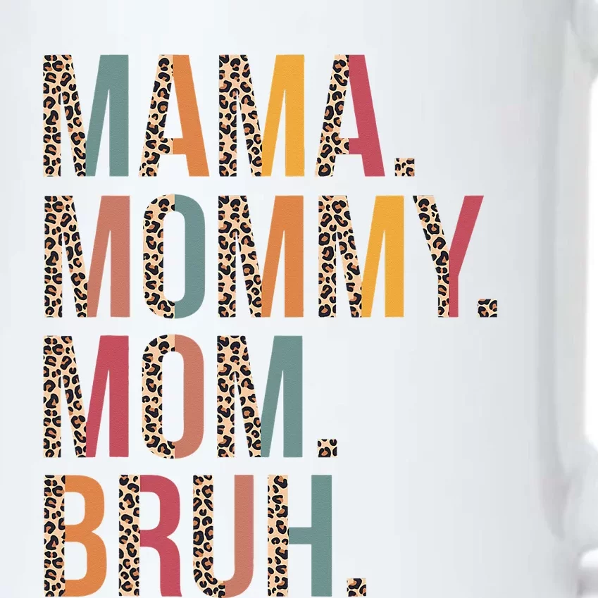 Mama Mommy Mom Bruh Mommy And Me Leopard Mother's Day Black Color Changing Mug