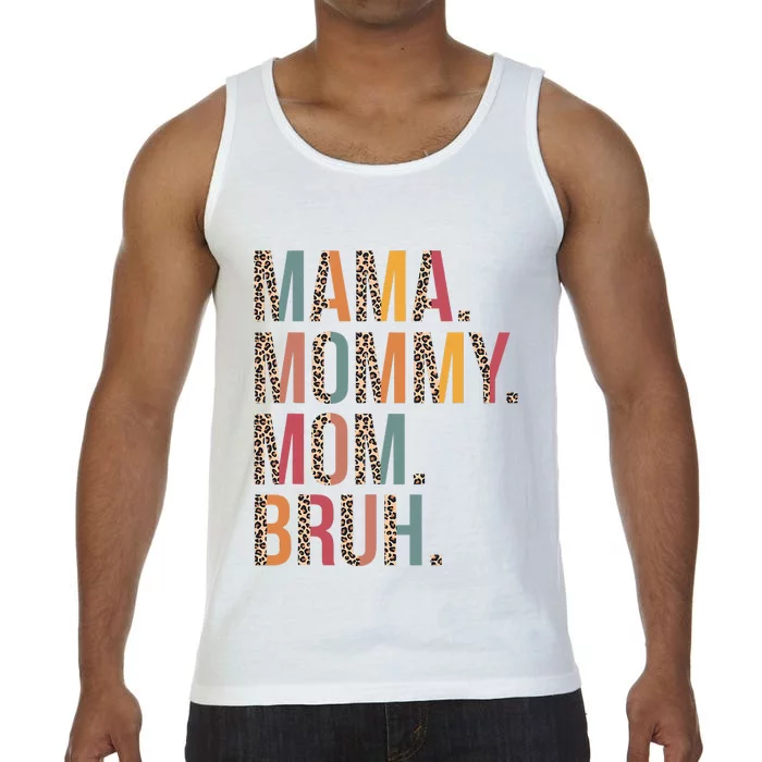 Mama Mommy Mom Bruh Mommy And Me Leopard Mother's Day Comfort Colors® Tank Top