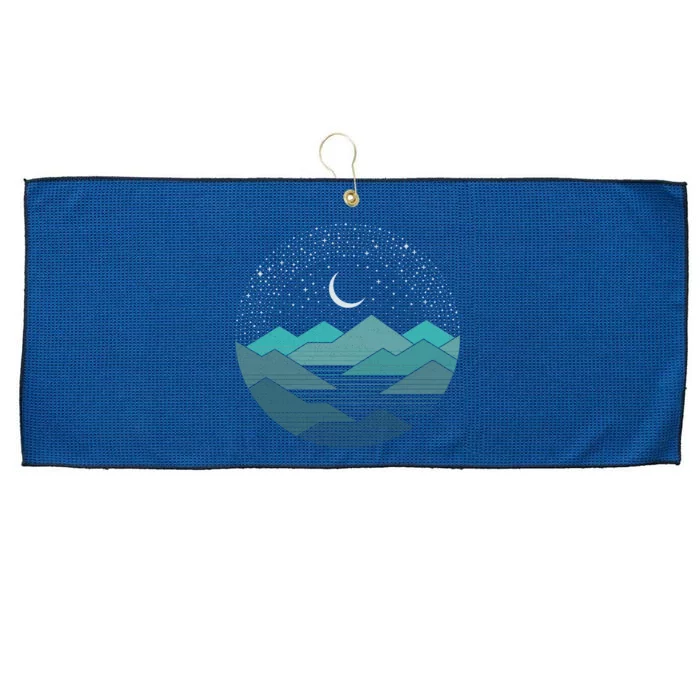 Mountain Moonlight Large Microfiber Waffle Golf Towel