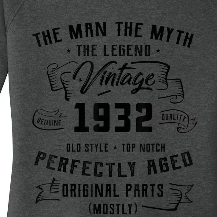 M.e.ns Man Myth Legend 1932 91st Birthday Gift For 91 Years Old Women's Perfect Tri Tunic Long Sleeve Shirt