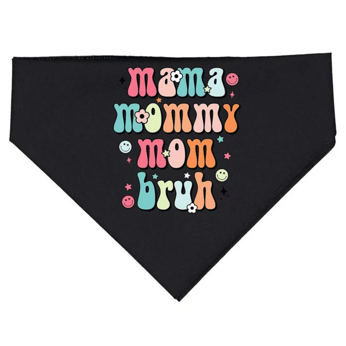 Mama Mommy Mom Bruh Mothers Day Funny Mommy And Me USA-Made Doggie Bandana