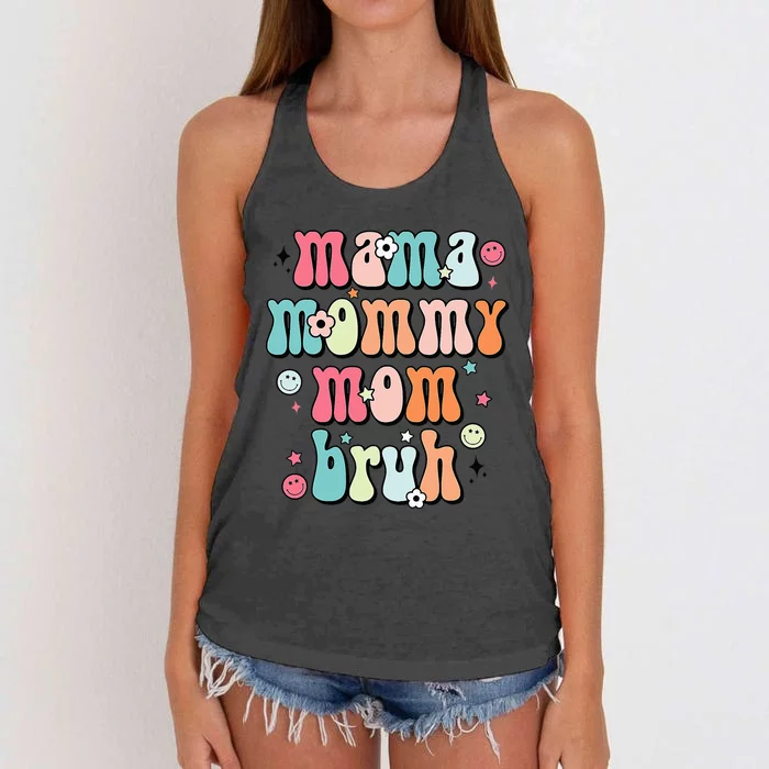 Mama Mommy Mom Bruh Mothers Day Funny Mommy And Me Women's Knotted Racerback Tank