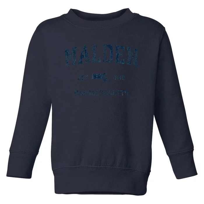 Malden Massachusetts Ma Vintage Sports Toddler Sweatshirt