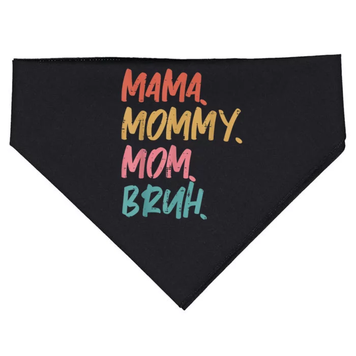 Mama Mommy Mom Bruh Funny Mothers Day Gift From Son USA-Made Doggie Bandana