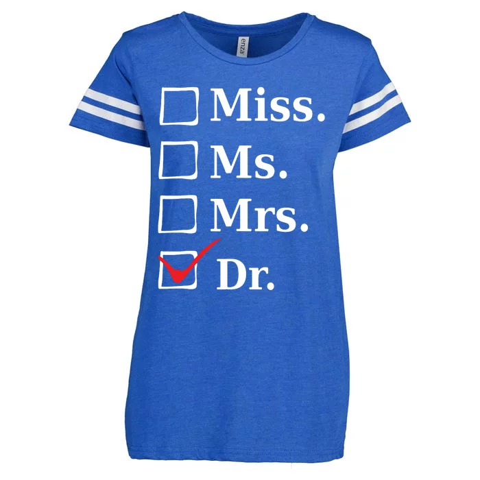 Miss Ms Mrs Dr Funny Tee For Doctors Med School Students Enza Ladies Jersey Football T-Shirt