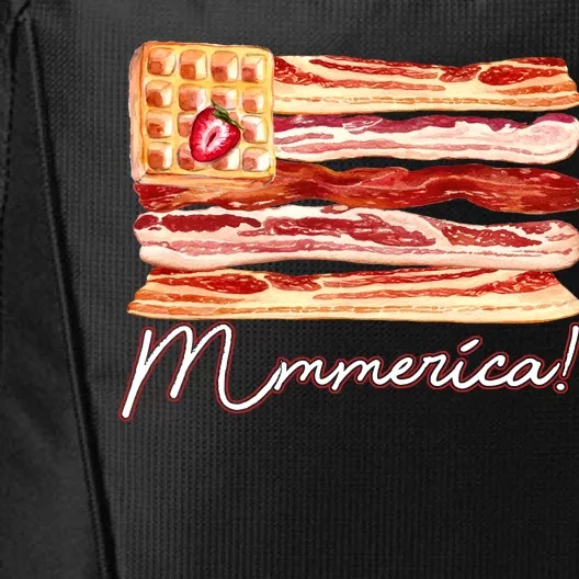 Mmmerica Bacon Waffle Merica Flag City Backpack