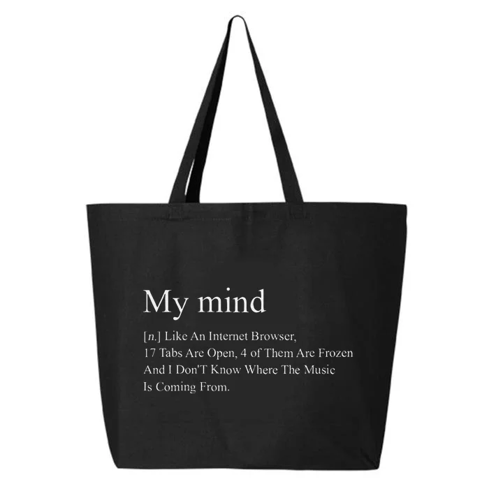 M.Y Mind [N.] Like An Internet Browser Quote 25L Jumbo Tote