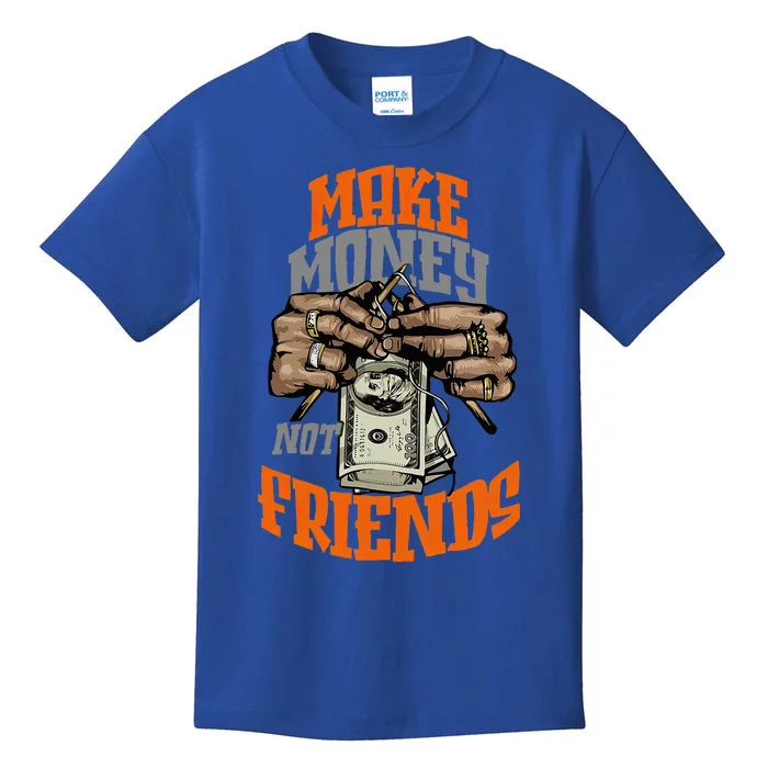 Make Money Not Friends Olive Army Kids T-Shirt