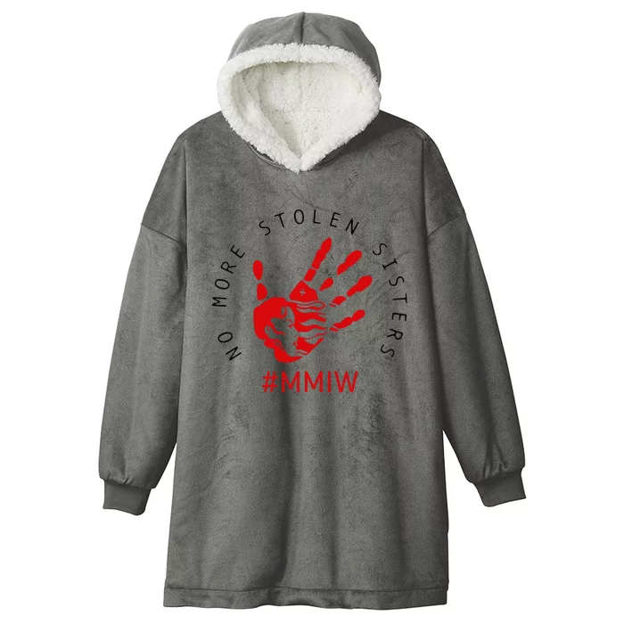 Mmiw Missing Native American Indigenous Women Sisters Red Hooded Wearable Blanket