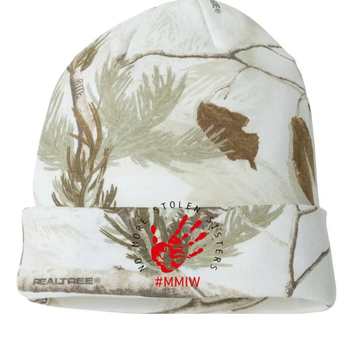 Mmiw Missing Native American Indigenous Women Sisters Red Kati - 12in Camo Beanie