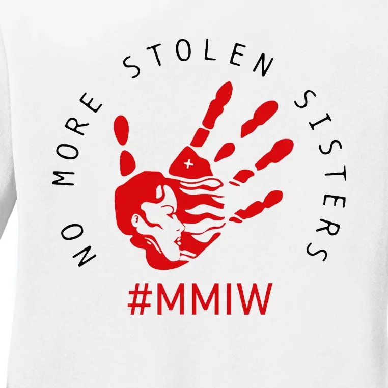 Mmiw Missing Native American Indigenous Women Sisters Red Ladies Long Sleeve Shirt