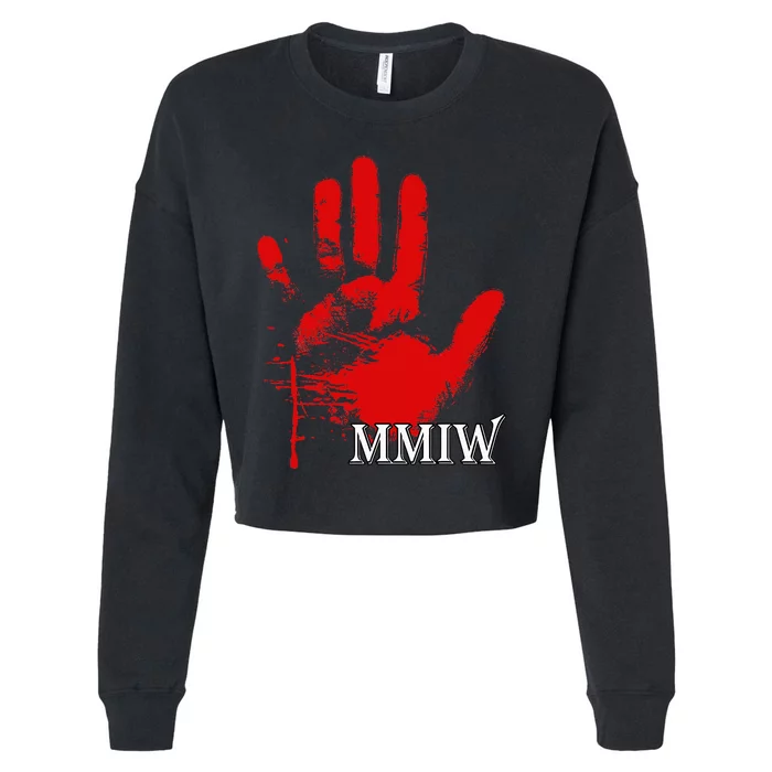 Mmiw Missing Native American Cropped Pullover Crew