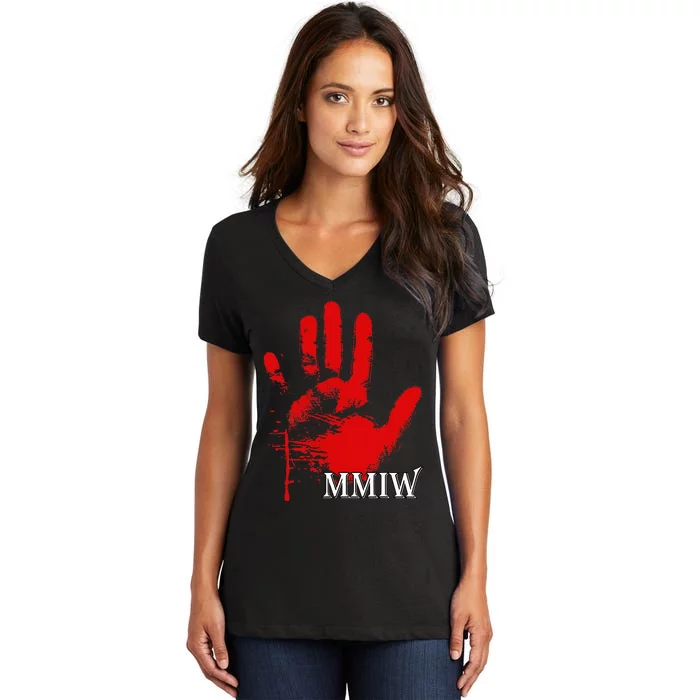 Mmiw Missing Native American Women's V-Neck T-Shirt