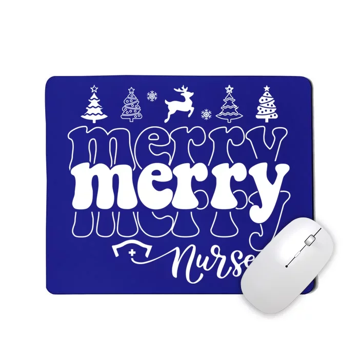 Merry Merry Nurse Christmas Funny Christmas Nursing Funny Gift Mousepad