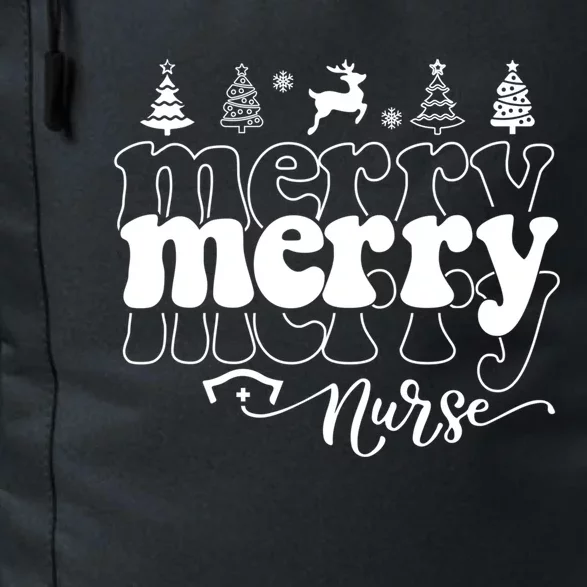 Merry Merry Nurse Christmas Funny Christmas Nursing Funny Gift Daily Commute Backpack