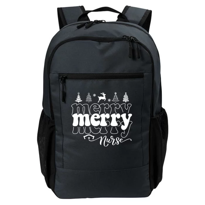 Merry Merry Nurse Christmas Funny Christmas Nursing Funny Gift Daily Commute Backpack