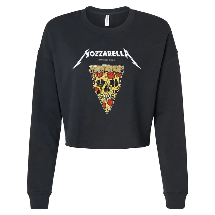 Mozzarella Masters Of Pizza Cropped Pullover Crew