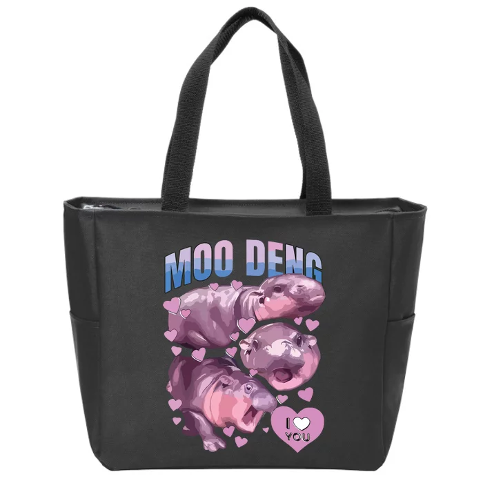 Moodeng Zip Tote Bag