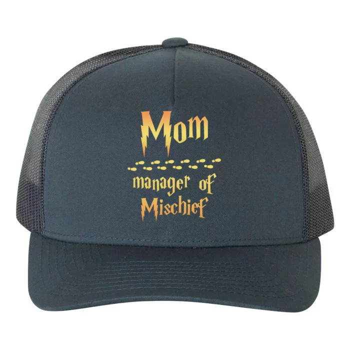 Mom Manager Of Mischief Gift Yupoong Adult 5-Panel Trucker Hat