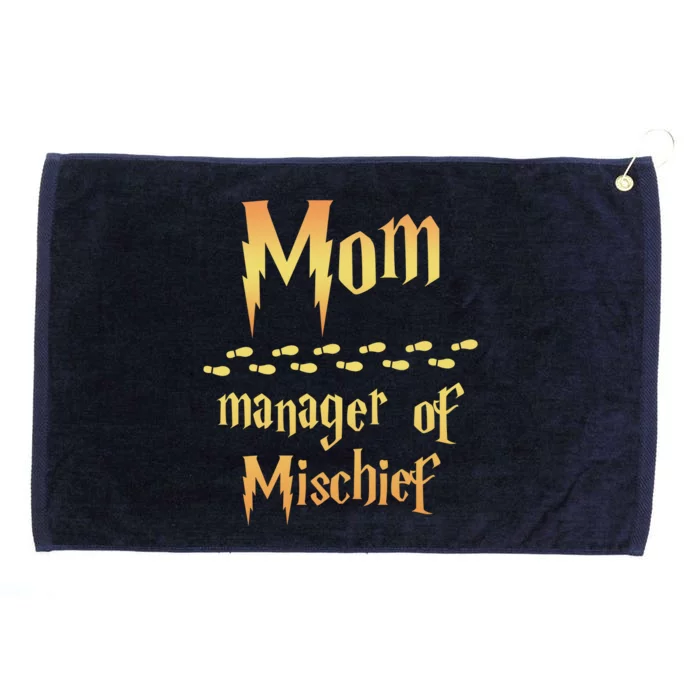 Mom Manager Of Mischief Gift Grommeted Golf Towel