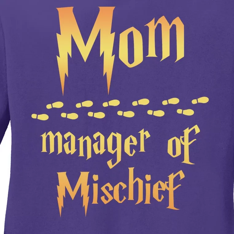 Mom Manager Of Mischief Gift Ladies Long Sleeve Shirt