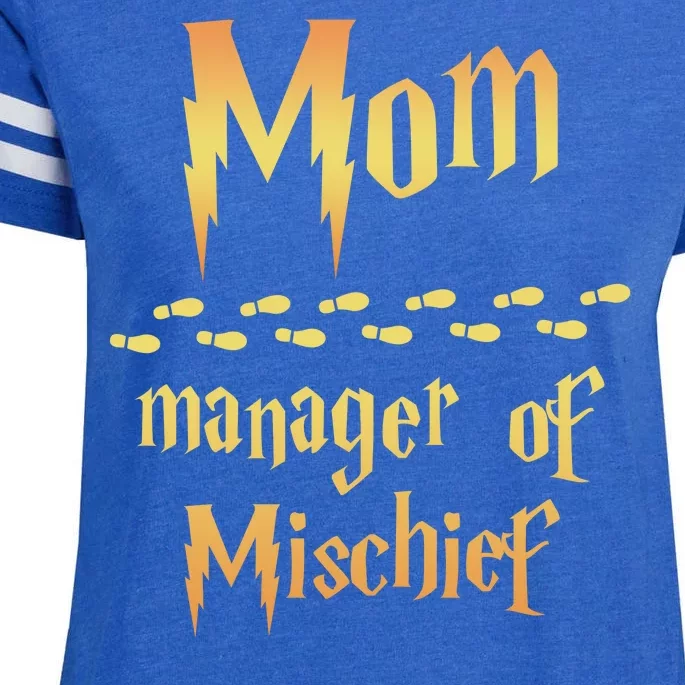 Mom Manager Of Mischief Gift Enza Ladies Jersey Football T-Shirt