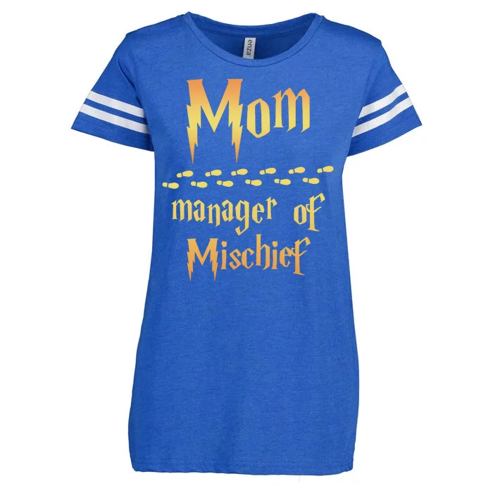 Mom Manager Of Mischief Gift Enza Ladies Jersey Football T-Shirt