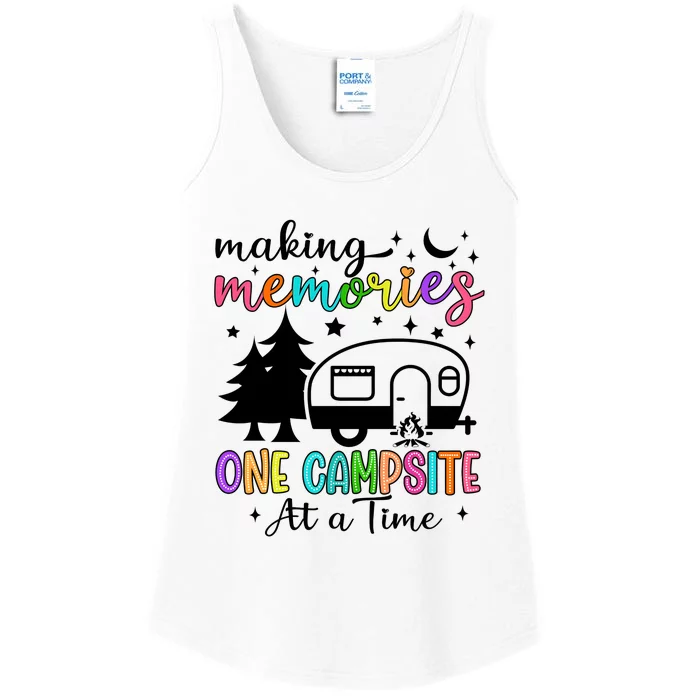 Making Memories One Campsite At A Time Ladies Essential Tank