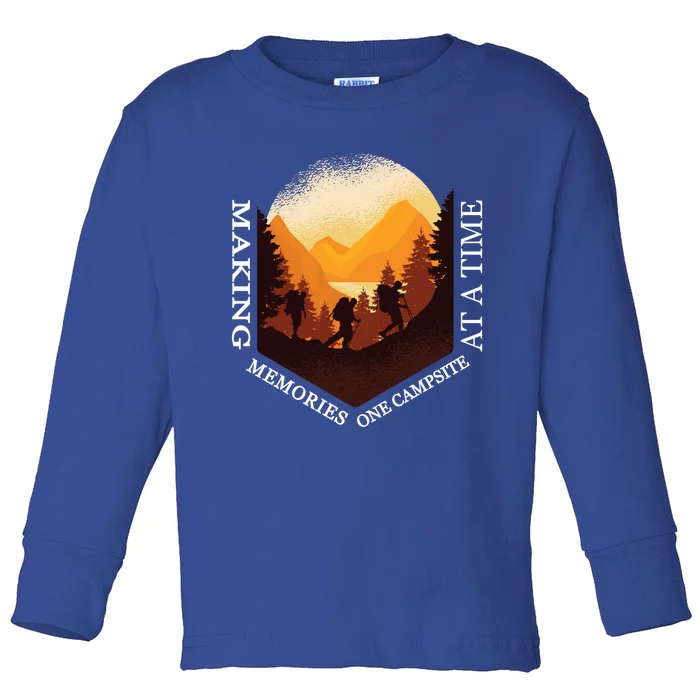 Making Memories One Campsite At A Time Camping Lovers Gift Toddler Long Sleeve Shirt