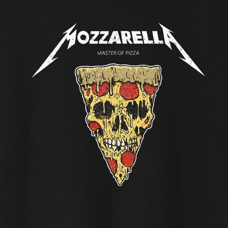 Mozzarella Masters Of Pizza Foodie Chef Baker Cook. Women's Crop Top Tee