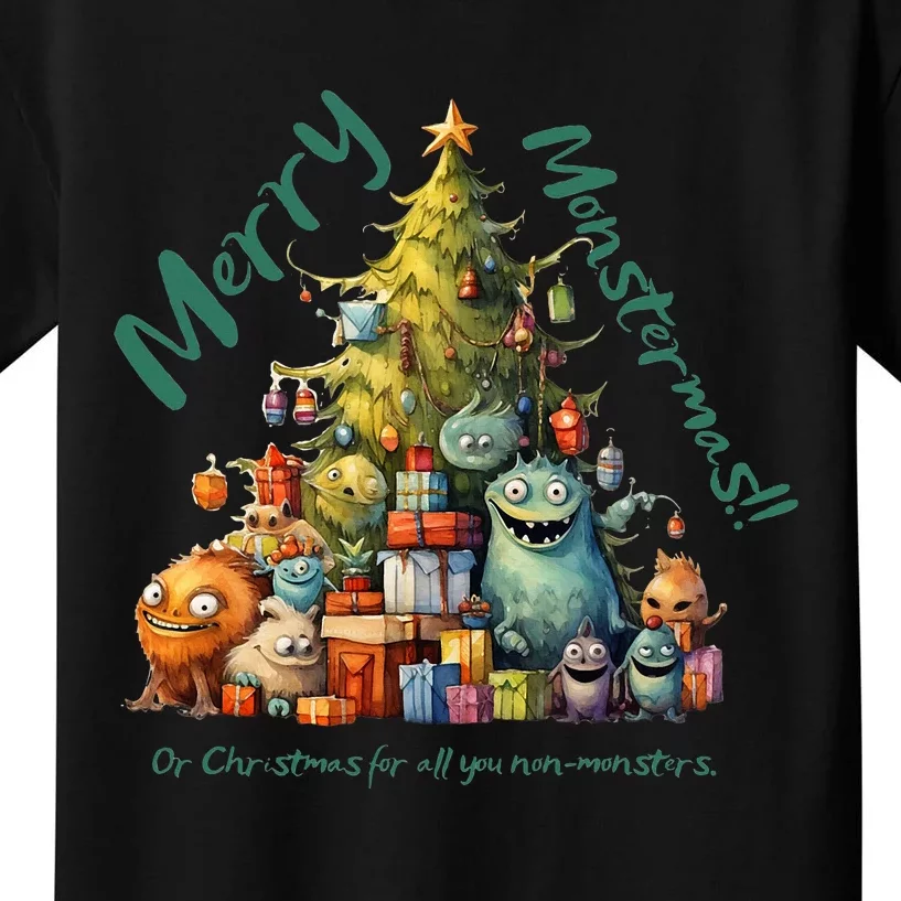 Merry Monstermas!! Or Christmas for all you nonmonsters. Kids T-Shirt