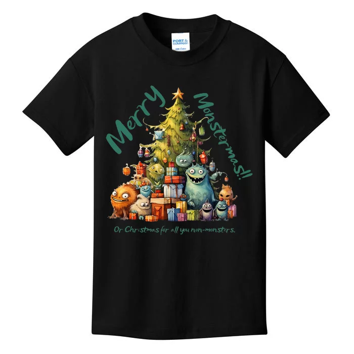 Merry Monstermas!! Or Christmas for all you nonmonsters. Kids T-Shirt