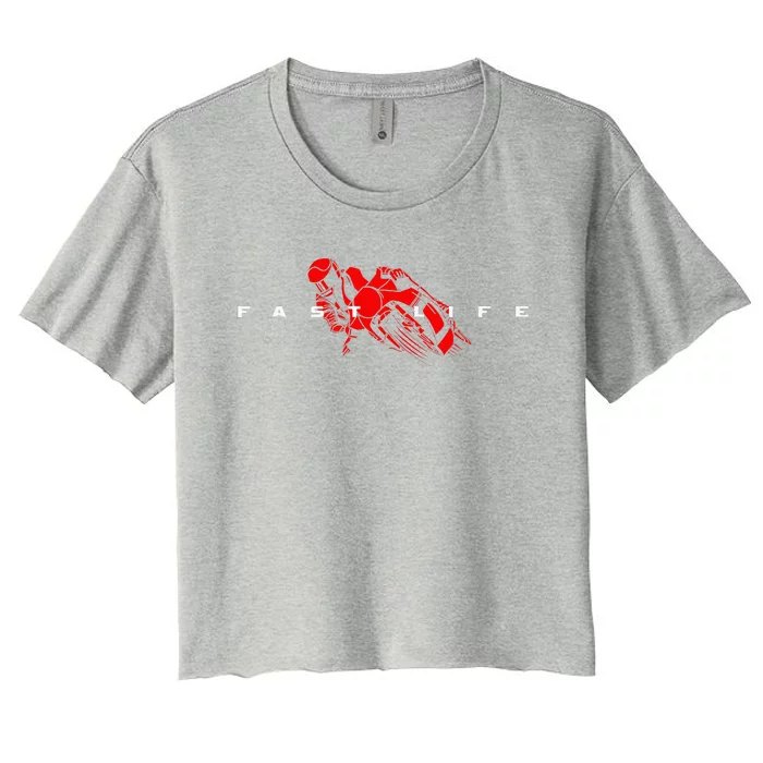 Motorcycle Women's Crop Top Tee