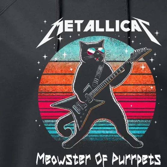 Metallicat Meowster Of Purrpets Funny Cat Performance Fleece Hoodie