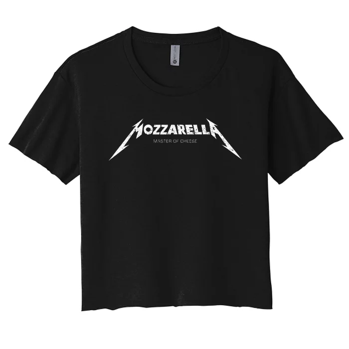 Mozzarella Masters Of Cheese Foodie Chef Baker Cook Women's Crop Top Tee