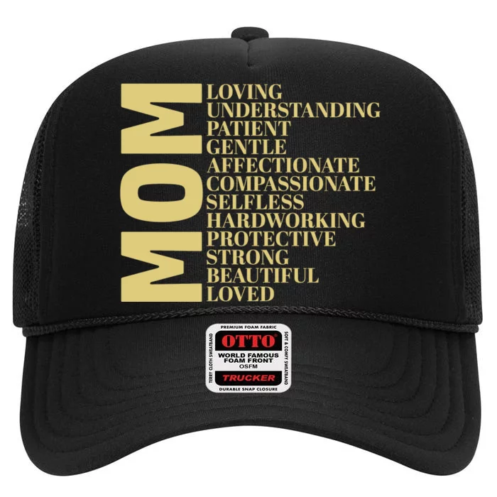 MOM High Crown Mesh Trucker Hat