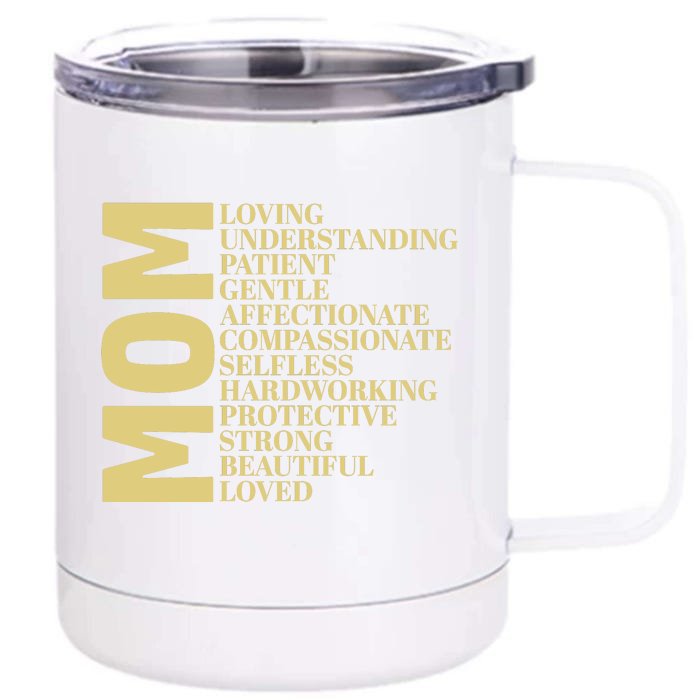 MOM Front & Back 12oz Stainless Steel Tumbler Cup