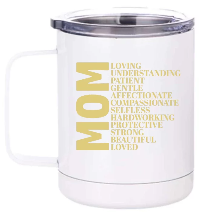 MOM Front & Back 12oz Stainless Steel Tumbler Cup