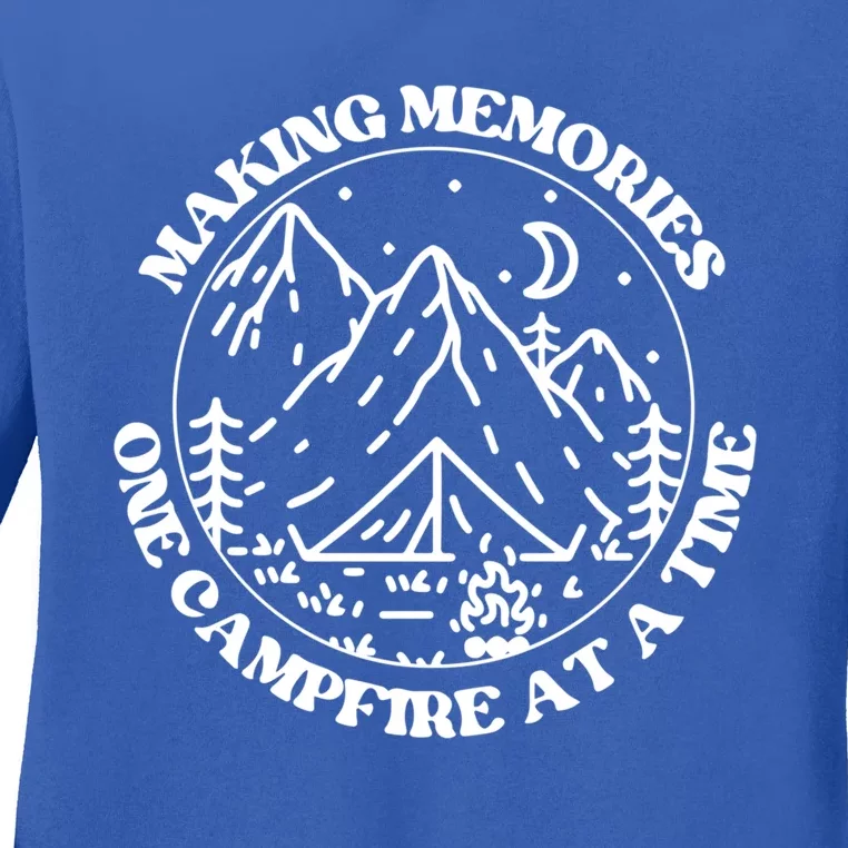 Making Memories One Campsite At A Time Happy Camper Gift Ladies Long Sleeve Shirt