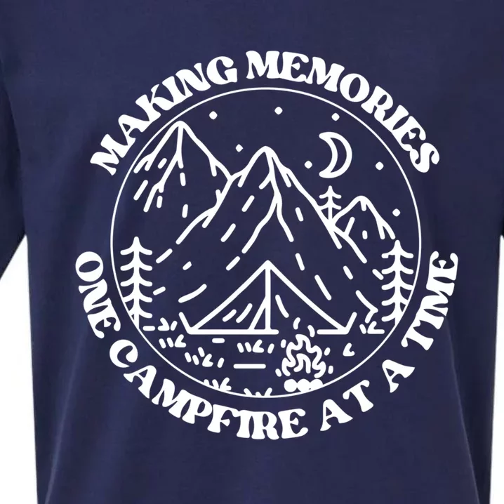 Making Memories One Campsite At A Time Happy Camper Gift Sueded Cloud Jersey T-Shirt