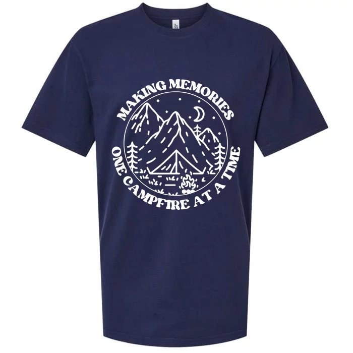 Making Memories One Campsite At A Time Happy Camper Gift Sueded Cloud Jersey T-Shirt