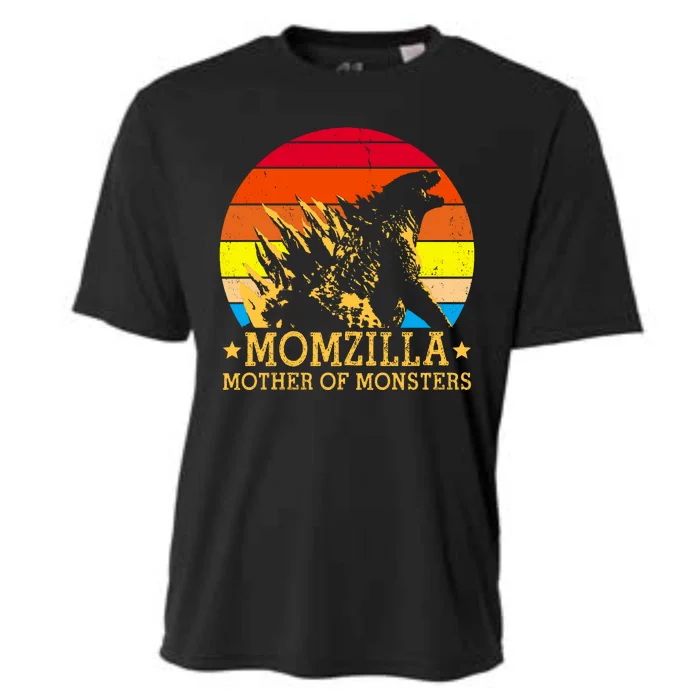 Momzilla Mother Of The Monsters Retro Vintage Cooling Performance Crew T-Shirt