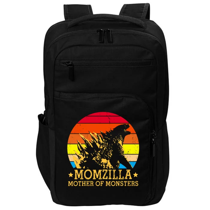 Momzilla Mother Of The Monsters Retro Vintage Impact Tech Backpack