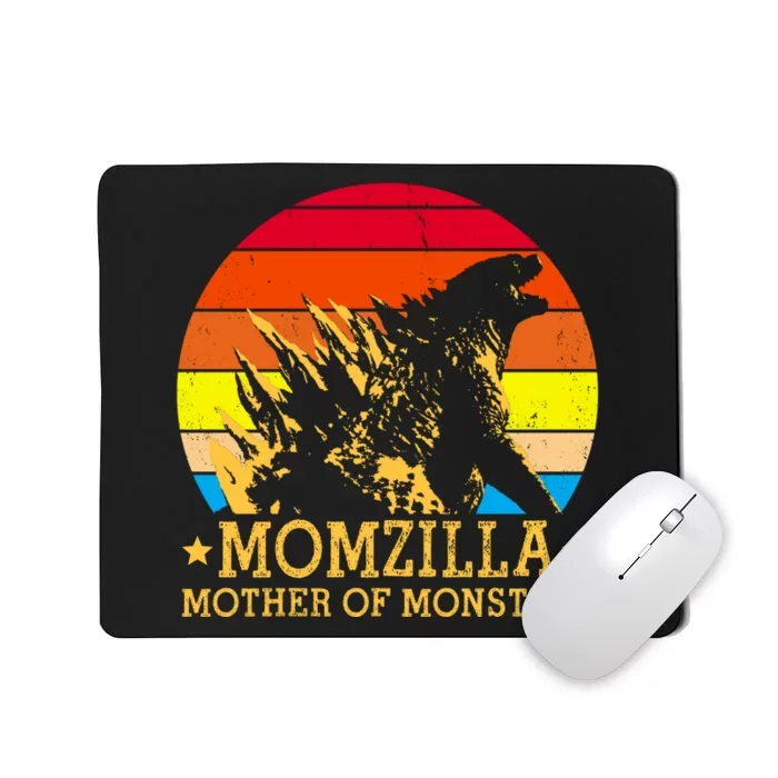 Momzilla Mother Of The Monsters Retro Vintage Mousepad