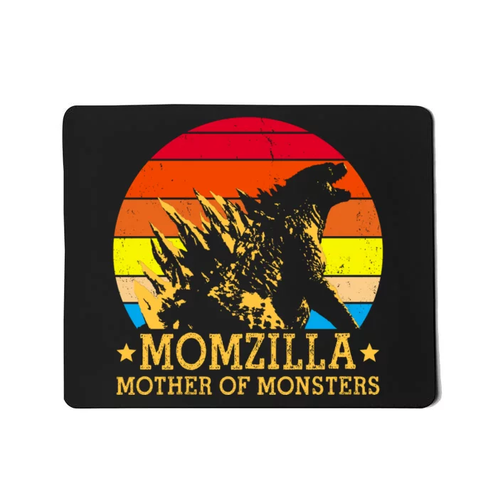 Momzilla Mother Of The Monsters Retro Vintage Mousepad