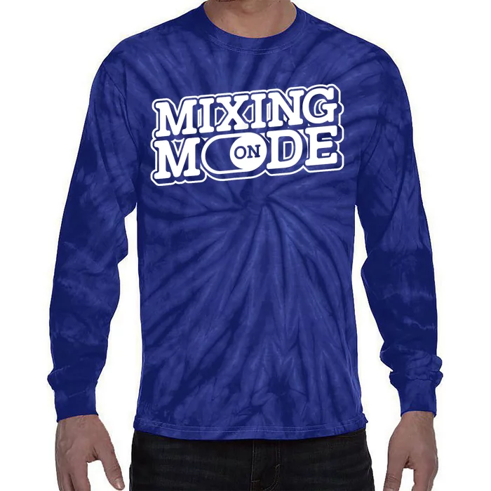 Mixing Mode On Audio Engineer Music Sound Guy Engineer Tie-Dye Long Sleeve Shirt