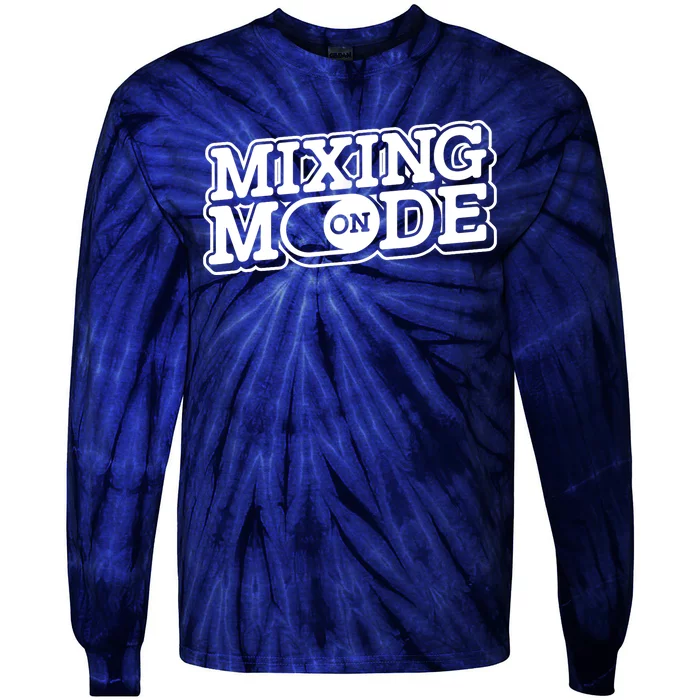 Mixing Mode On Audio Engineer Music Sound Guy Engineer Tie-Dye Long Sleeve Shirt