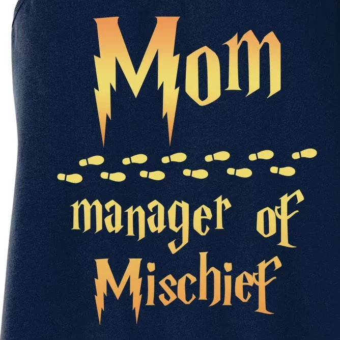 Mom Manager Of Mischief Mothers Day Gift Women's Racerback Tank