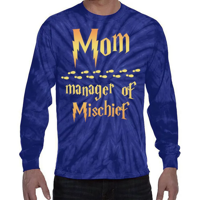 Mom Manager Of Mischief Mothers Day Gift Tie-Dye Long Sleeve Shirt